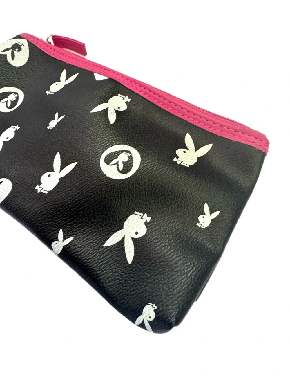 Vintage Black & White Playboy Bunny Monogram Makeup Bag